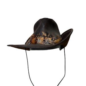 Henschel Mountaineer‎ Brown Leather USA Made Hat Medium